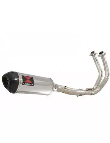 Tracer 700 2020 - 2021 Passage Bas Décatalyseur Ligne complète & Silencieux Ovale En Inox + Canule en Carbone 300mm