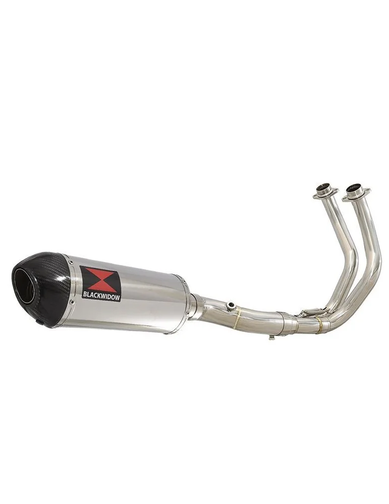Tracer 700 2020 - 2021 Passage Bas Décatalyseur Ligne complète & Silencieux Ovale En Inox + Canule en Carbone 300mm