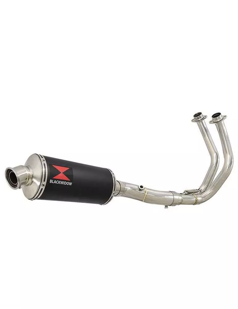 Tracer 700 2020 - 2021 Passage Bas Décatalyseur Ligne complète & Silencieux Ovale Noir En Inox 300mm