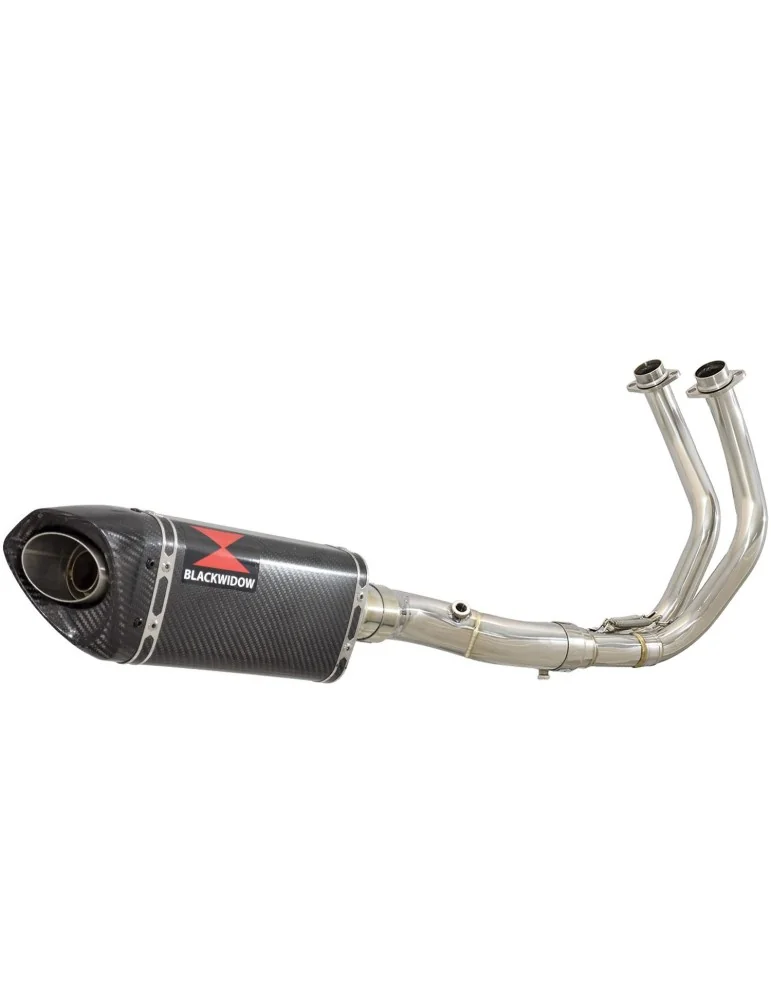 Tracer 700 2020 - 2021  Passage Bas Décatalyseur Ligne complète & Silencieux Tri Ovale En Carbone 250mm