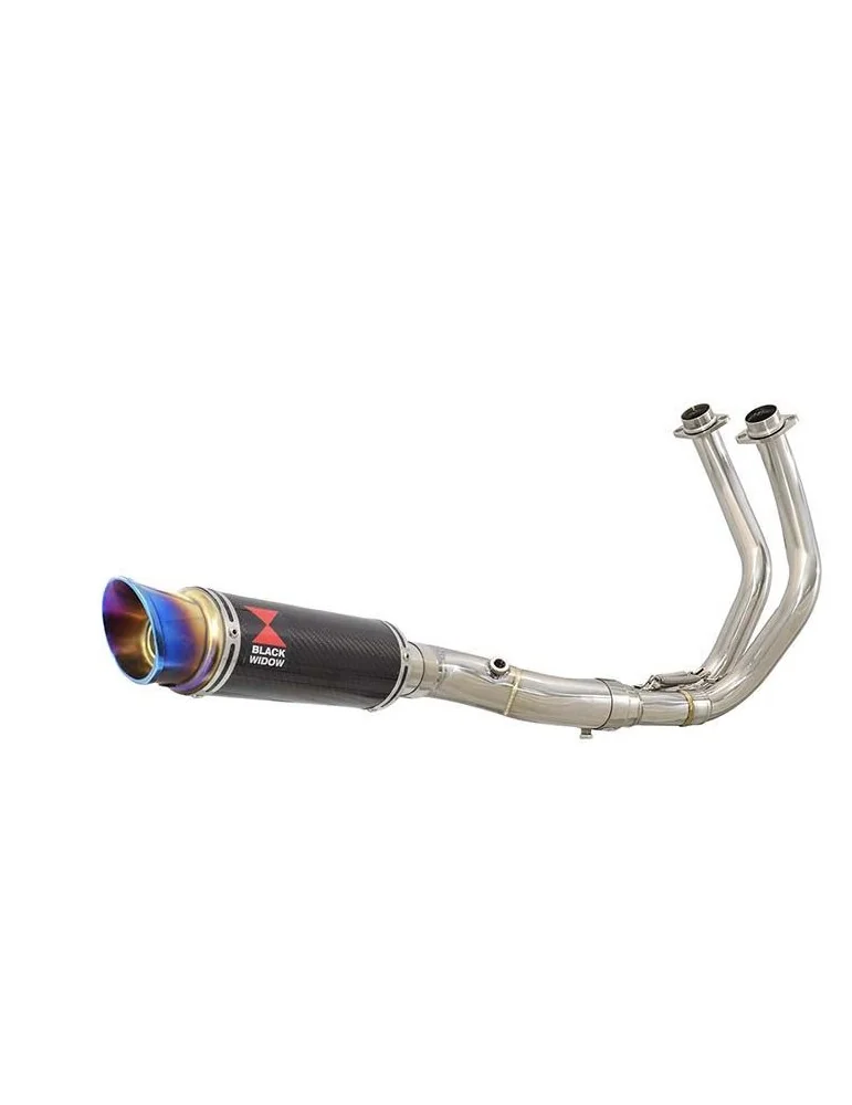 Tracer 700 2020 - 2021  Passage Bas Décatalyseur Ligne complète & Silencieux GP Rond En Carbone + Canule en Inox Anodisé 230m