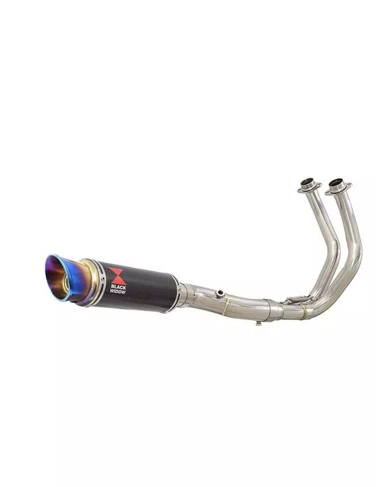 Tracer 700 2020 - 2021  Passage Bas Décatalyseur Ligne complète & Silencieux GP Rond En Carbone + Canule en Inox Anodisé 230m