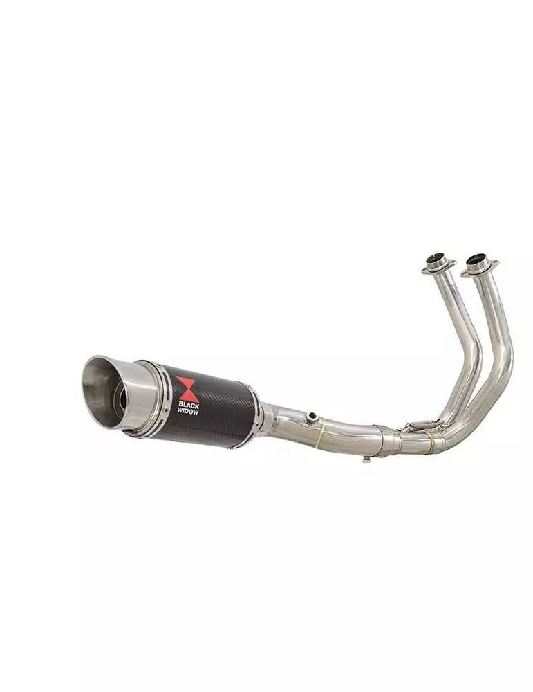 Tracer 700 2020 - 2021 Passage Bas Décatalyseur Ligne complète & Silencieux Rond En Carbone 200mm