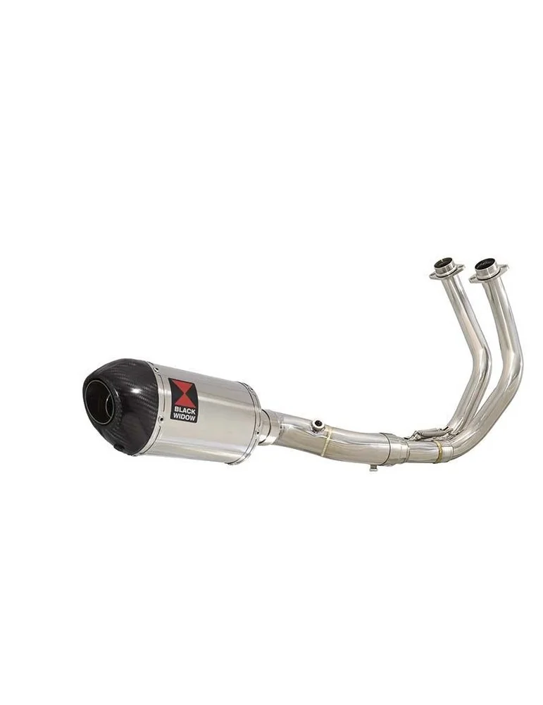 Tracer 700 2020 - 2021  Passage Bas Décatalyseur Ligne complète & Silencieux Ovale En Inox + Canule en Carbone 200mm