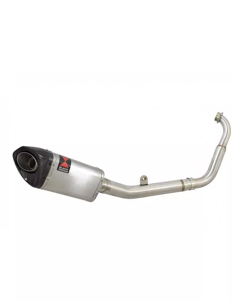 YZF-R 125 2019-2020 Ligne complète & Silencieux Tri Ovale en Inox + Canule en Carbone 250mm
