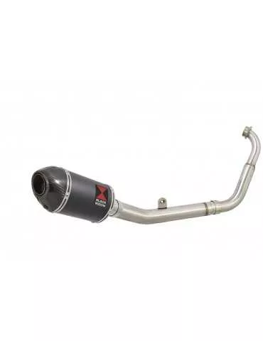 YZF-R 125 2019-2020  Ligne complète & Silencieux Ovale Noir En Inox + Canule En Carbone 200mm