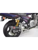 XJR1300 XJR 1300 1998 - 2006 4-2 Silencieux Kit & Silencieux Ovale Noir En Inox & Canule en Carbone 