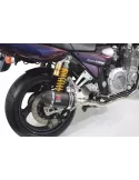 XJR1300 XJR 1300 1998 - 2006 4-2 Silencieux Kit & Silencieux Ovale Noir En Inox & Canule en Carbone 230mm