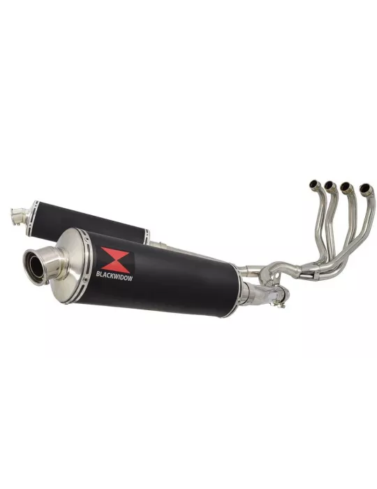 KAWASAKI ZZR1200 ZZR 1200 4-2 Ligne complètes & Ovale Noir Silencieux En Inox 400mm