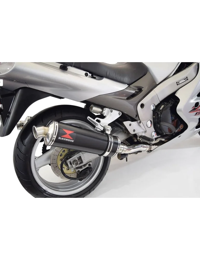 KAWASAKI ZZR1200 ZZR 1200 4-2 Ligne complètes & Ovale Noir Silencieux En Inox 400mm