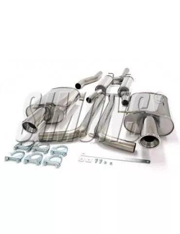 ECHAPPEMENT - Kit complet pour AUDI A4 Quatto Turbo  05+ (ligne après catalyseur) - sortie 2x100