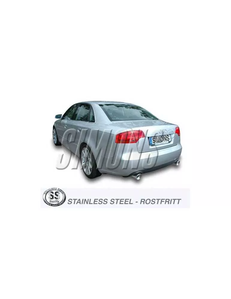ECHAPPEMENT - Kit complet (avec racepipe 044T44R) pour AUDI A4 Quatto Turbo  05+ (ligne après catalyseur) - sortie 2x100