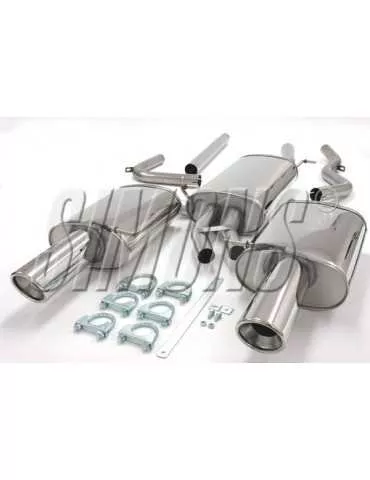 ECHAPPEMENT - Kit complet (avec racepipe 044T42R) pour AUDI A4 Turbo 05+ (ligne après catalyseur) - sortie 2x100