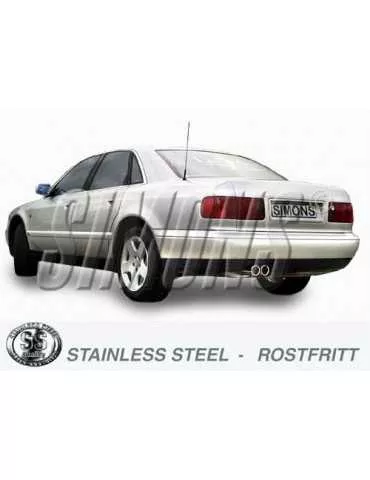 ECHAPPEMENT - Kit complet (silencieux arrière) pour AUDI A8/S8 - sortie 2x80