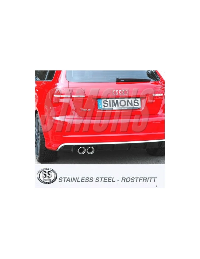 ECHAPPEMENT - Kit complet (décatalysé 040THCR) pour AUDI RS3 Quattro coupé 2.5TFSI 340cv - sortie 2x90