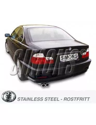 ECHAPPEMENT - Kit complet pour BMW E46 4-cylindres (ligne après catalyseur) - sortie 2x70