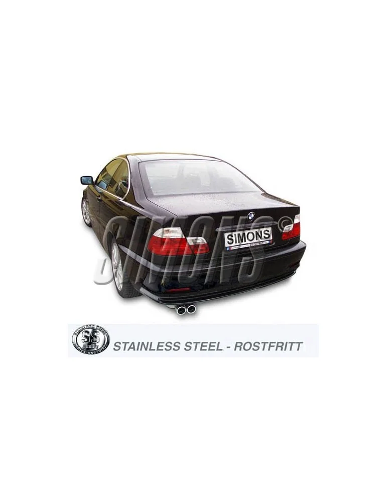 ECHAPPEMENT - Kit complet pour BMW E46 4-cylindres (ligne après catalyseur) - sortie 2x70