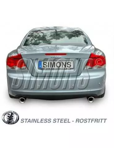 ECHAPPEMENT - Kit complet (avec racepipe 019T3AR) pour VOLVO C70 Turbo 06+ - sortie 2x100