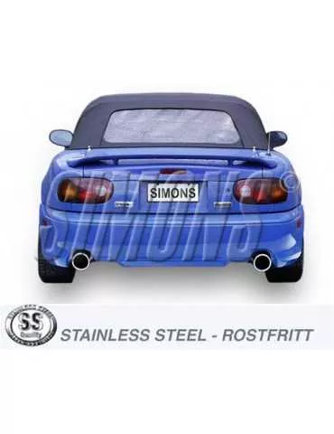 ECHAPPEMENT - Kit complet pour MAZDA MX-5 NA 1.6/1.8 89-96 - sortie 2x100