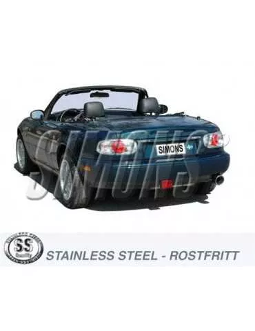 ECHAPPEMENT - Kit complet pour MAZDA MX-5 NB 1.6/1.8 98-05 - sortie 1x100