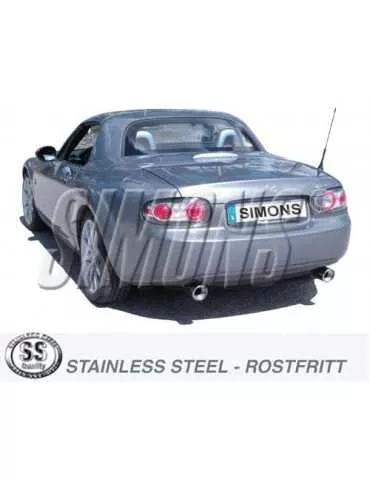 ECHAPPEMENT - Kit complet pour MAZDA MX-5 NC 05+ (silencieux arrière) - sortie 2x90