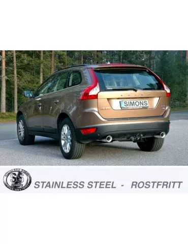 ECHAPPEMENT - Kit complet (silencieux arrière) pour VOLVO XC60 Diesel 09+  - sortie 2x100