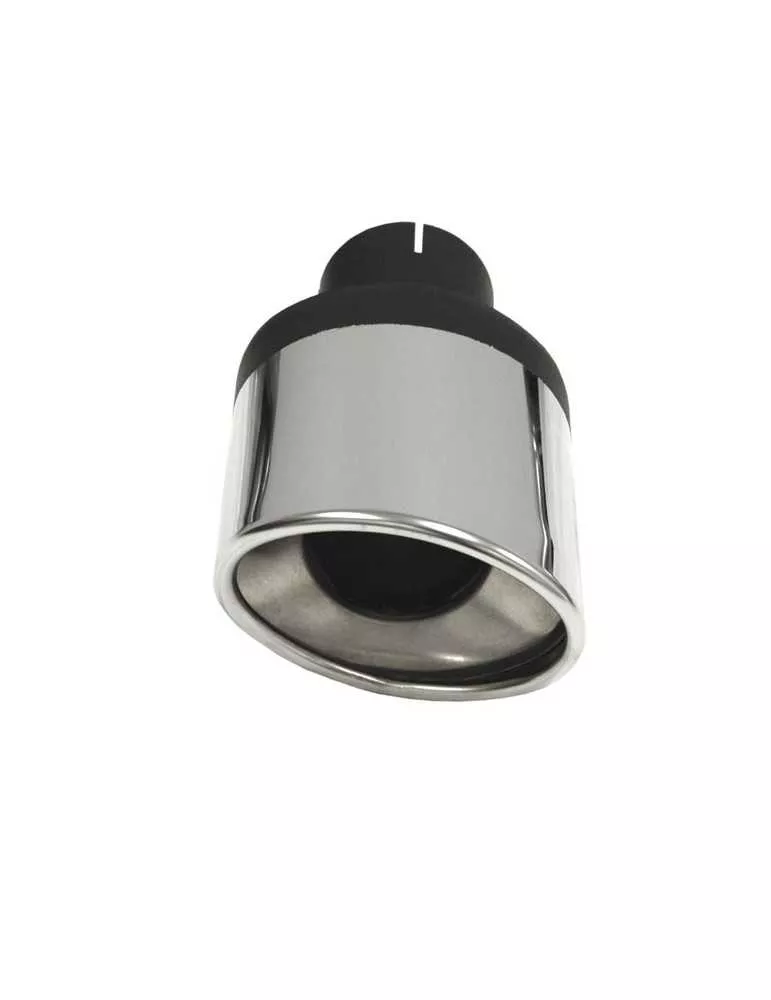 Pièce  Universelle - acier inoxidable - canule d'échappement Ellips 63mm gauche