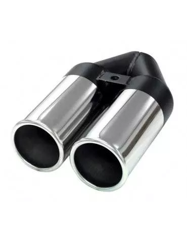 Pièce  Universelle - acier inoxidable - canule d'échappement Twin Rondo