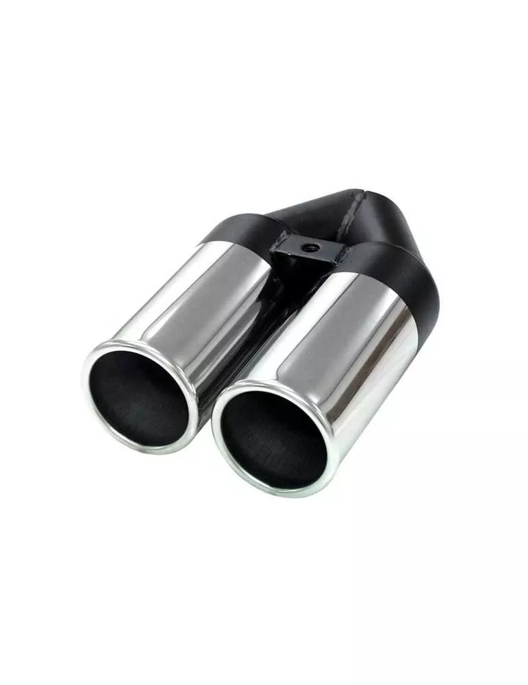 Pièce  Universelle - acier inoxidable - canule d'échappement Twin Rondo