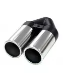 Pièce  Universelle - acier inoxidable - canule d'échappement Twin Rondo