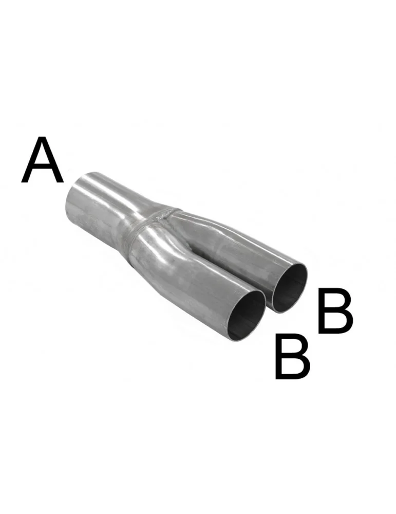 Pièce  Universelle - acier inoxidable - tube collecteur 2-1: 89.0-76.0x2