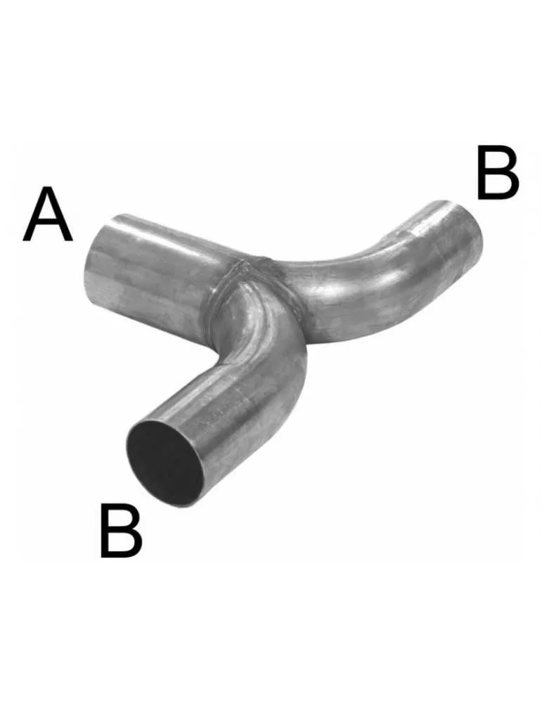 Pièce  Universelle - acier inoxidable - tube séparateur 2-1: 76.0-76.0x2