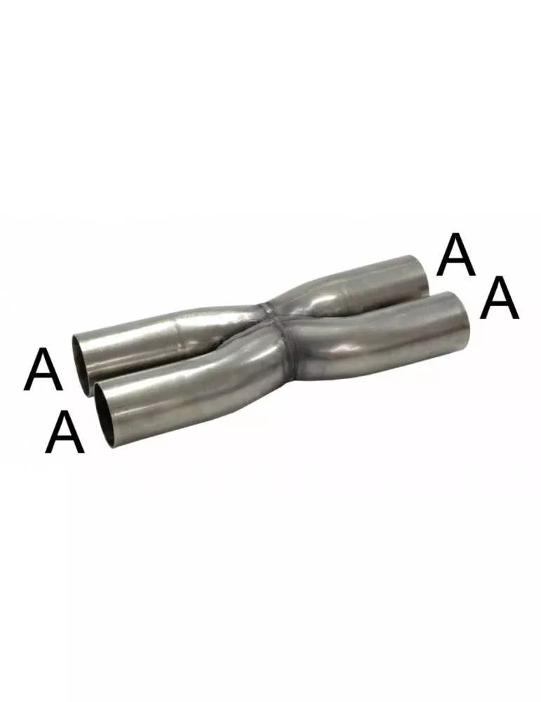 Pièce  Universelle - acier inoxidable - tube en "X" 76
