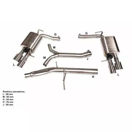 Silencieux Sport Inoxà valves DriveOnly Audi A5 1.8Tfsi/2.0Tfsi 2008 - 2016 