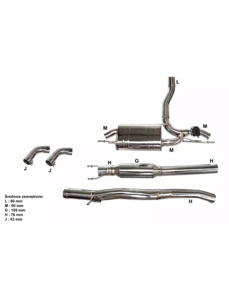 Silencieux Sport Inoxà valves DriveOnly Mercedes Classe A45 AMG 2014 - 2018 