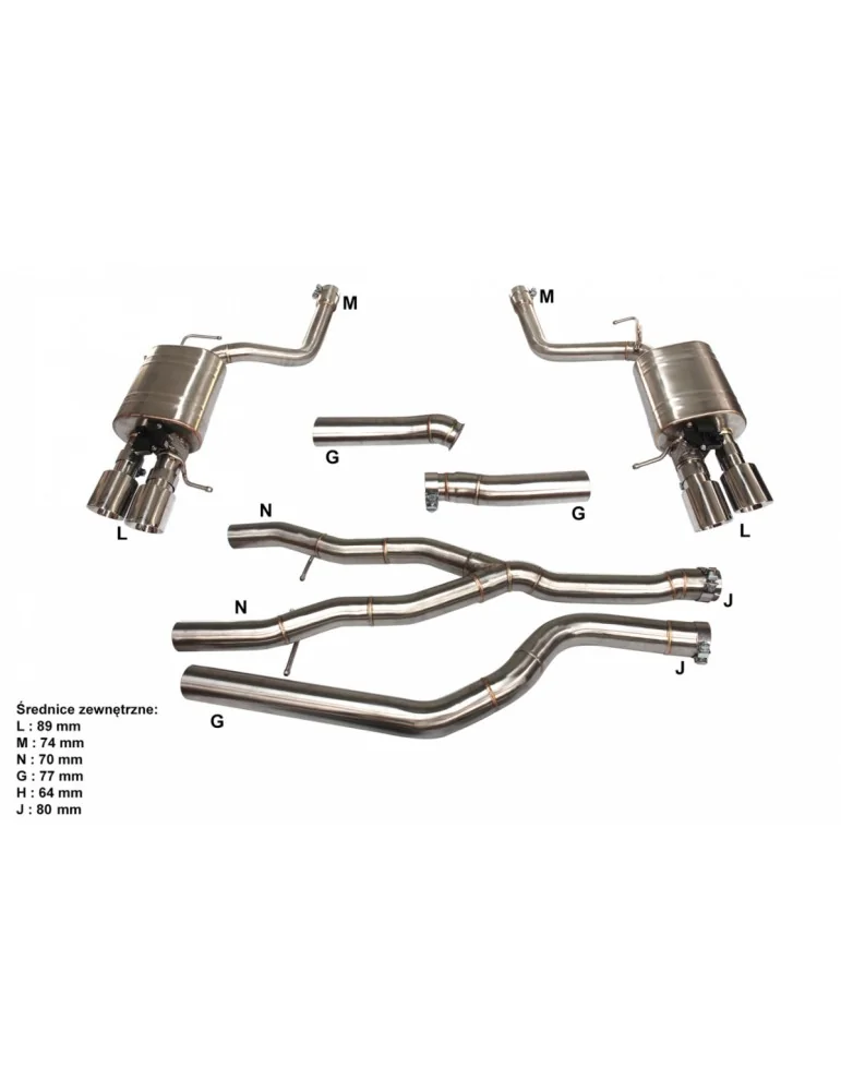 Silencieux Sport Inoxà valves DriveOnly BMW F10/F18520i/525i/528i/535i 2.0T/3.0T 2010 - 2016