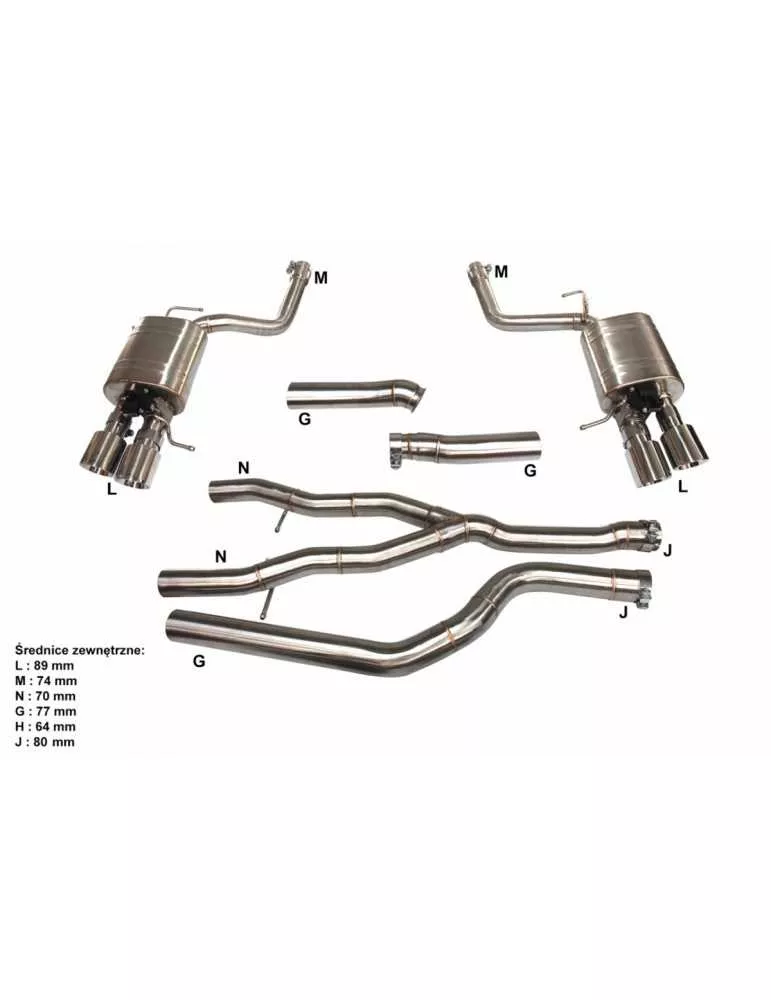 Silencieux Sport Inoxà valves DriveOnly BMW F10/F18520i/525i/528i/535i 2.0T/3.0T 2010 - 2016