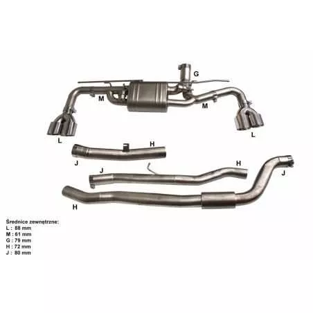 Silencieux Sport Inoxà valves DriveOnly BMW Série 5 G38 525/528/530/540 2.0T/3.0T 2017 - 2021