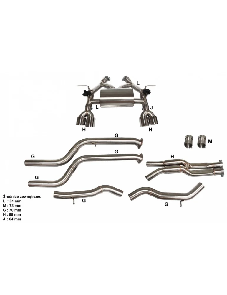 Silencieux Sport Inoxà valves DriveOnly BMW Série 3 M3 F80 3.0T 2013 - 2020