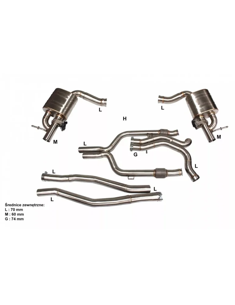 Silencieux Sport Inoxà valves DriveOnly Mercedes Classe C C43 AMG 3.0T 2016 - 2018 