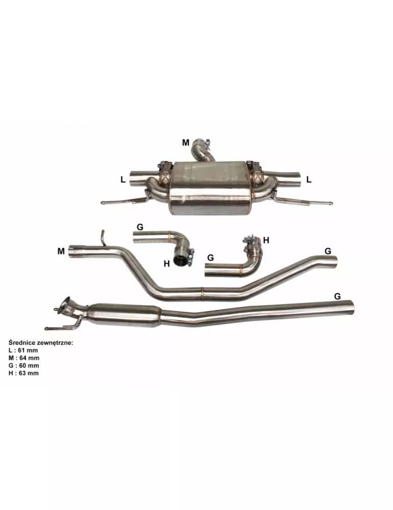 Silencieux Sport Inoxà valves DriveOnly Mercedes GLA200/GLA220/GLA260 1.6T/2.0T 2015 - 2021