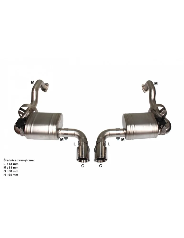 Silencieux Sport Inoxà valves DriveOnly Cayman /Boxster 987.2 2.7/2.9/3.4 2008-2012