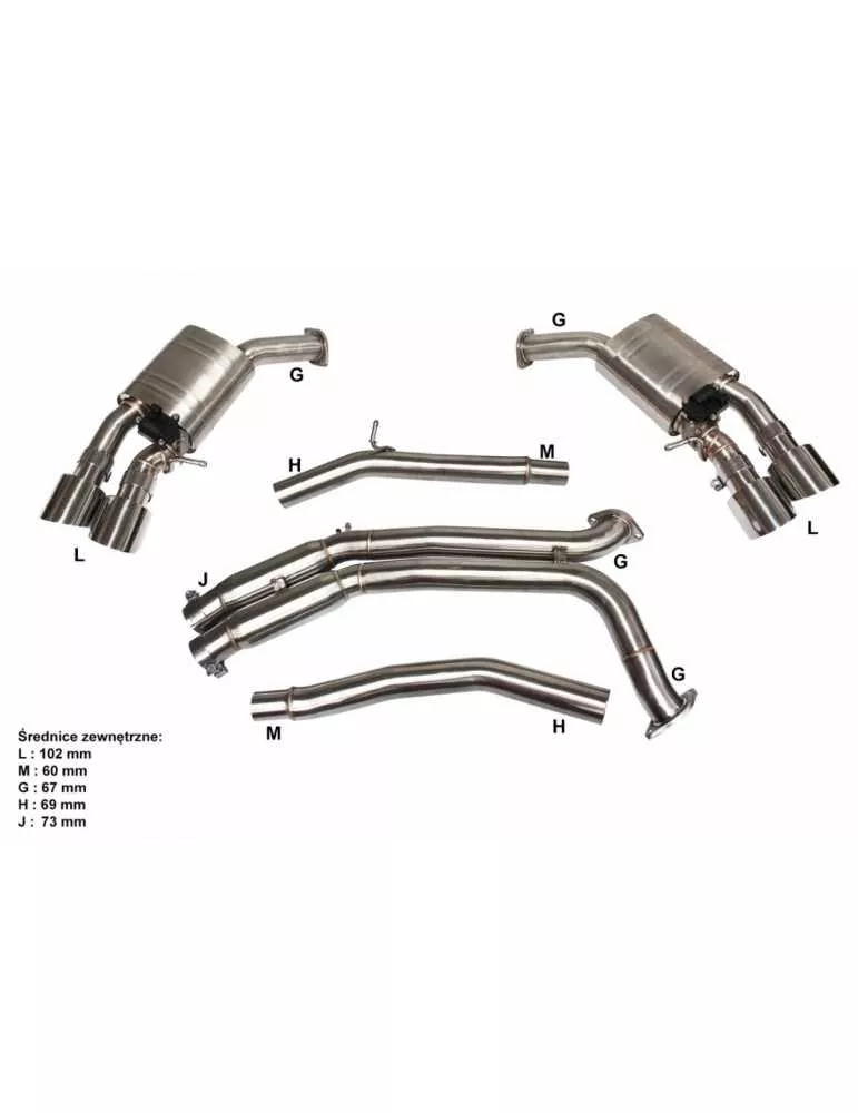 Silencieux Sport Inoxà valves DriveOnly Audi S4 B9 3.0T 2016 - 2021