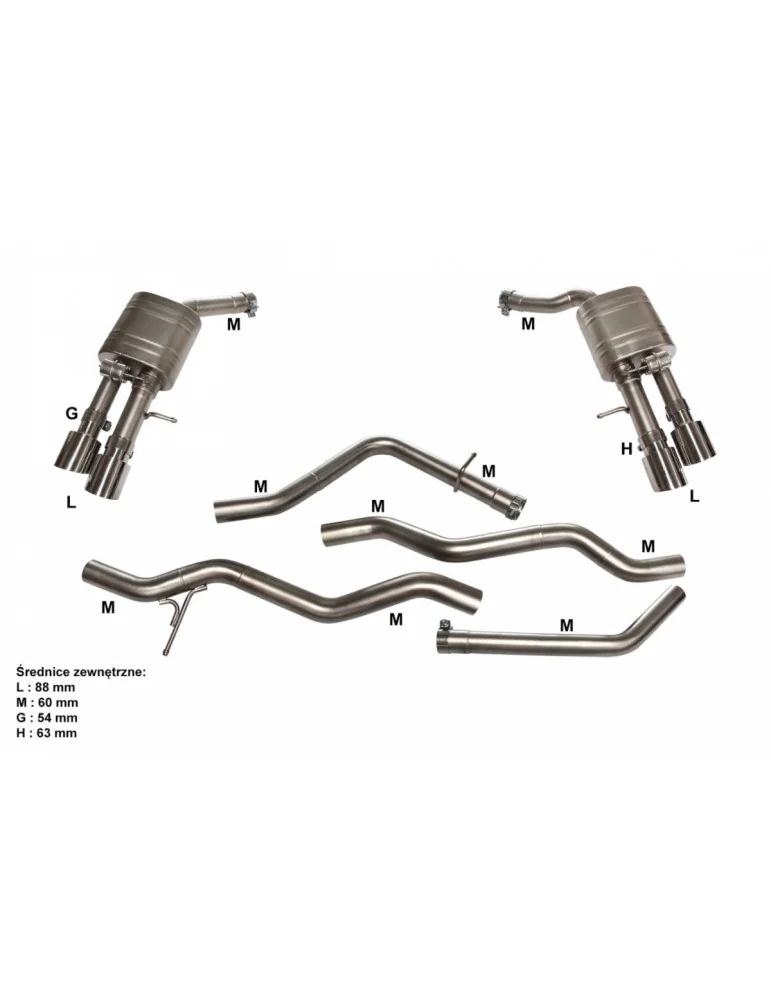 Silencieux Sport Inoxà valves DriveOnly Audi A8 L4 V6 3.0Tfsi