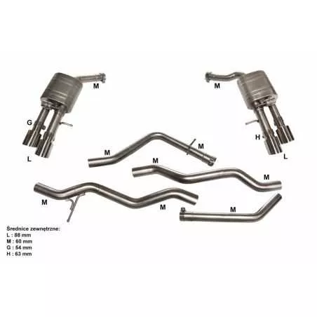 Silencieux Sport Inoxà valves DriveOnly Audi A8 L4 V6 3.0Tfsi