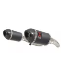 ZZR600 ZZR 600 4-2 Tube de raccord et Silencieux Ovale Noir En Inox 200mm