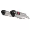 ZZR600 ZZR 600 4-2 Tube de raccord et Silencieux Ovale Inox/Carbone 300mm