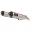 ZZR600 ZZR 600 4-2 Tube de raccord et Silencieux Ovale En Inox et Carbone 400mm