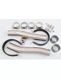 ZZR600 ZZR 600 4-2 Tube de raccord et Silencieux Ovale Noir En Inox 400mm