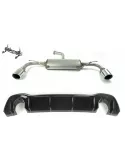 SilencieuxUlter Sport Inox + DiffuseurGOLF 8 1.5Tsi (train arrière Multi-bras) 2019 - 2022